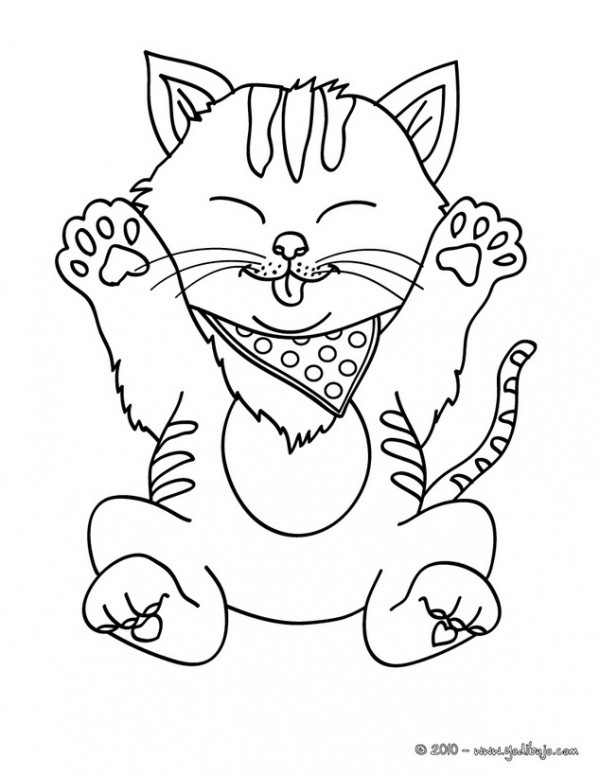 Real Kitten Coloring Sheets For Girls
 Dibujos de gatitos simpáticos para colorear