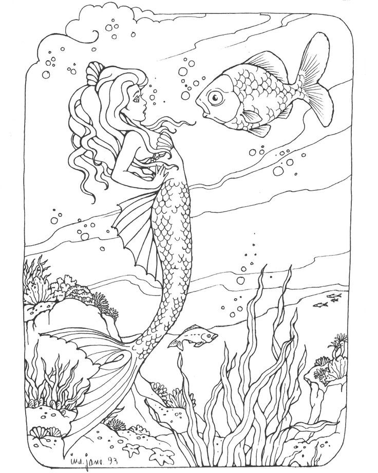 Realistic Mermaid Coloring Pages For Adults
 Realistic Mermaid Coloring Pages For Adults Coloring Pages