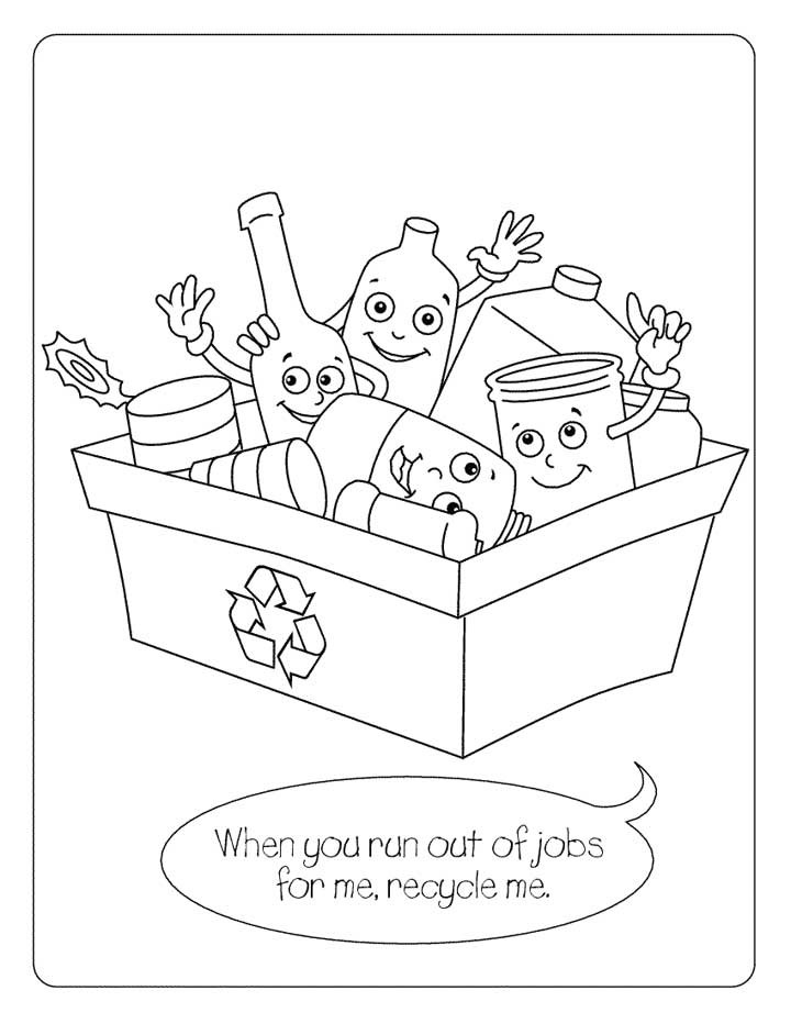 Recycle Coloring Pages
 Recycling Coloring Pages For Kids Coloring Home