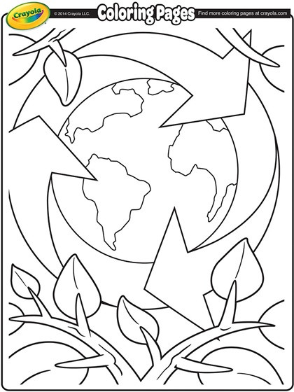 Recycle Coloring Pages
 Earth Day Recycling Coloring Page