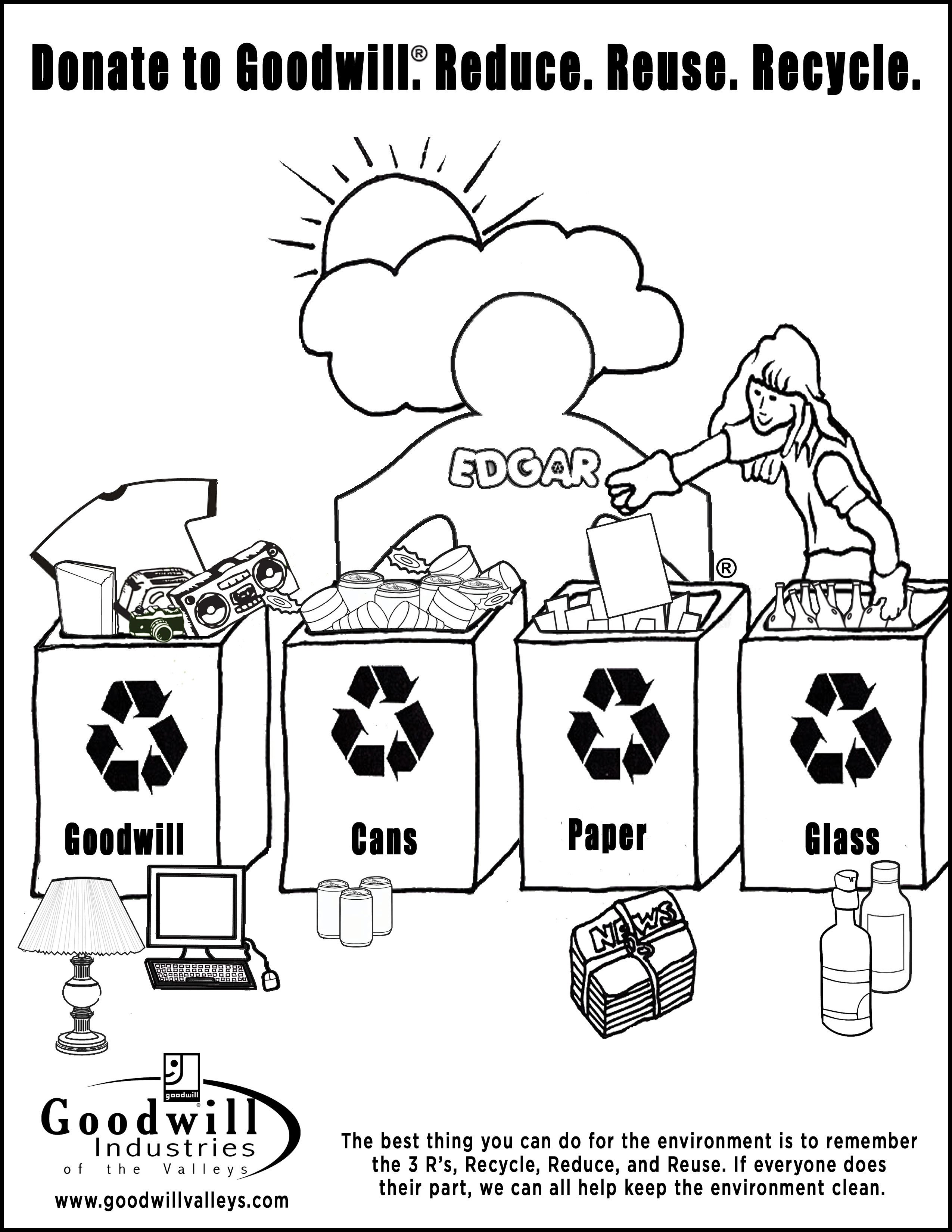 Recycle Coloring Pages
 Kid s Corner Goodwill Industries of the Valleys
