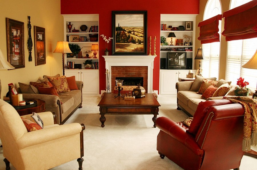 Best ideas about Red Accent Wall Living Room
. Save or Pin Red Living Rooms Design Ideas Decorations s Now.