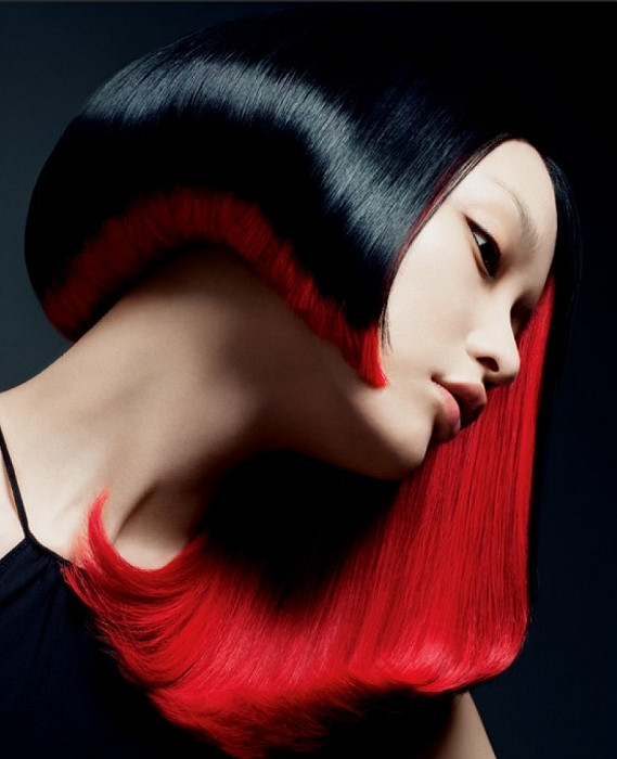 Red And Black Hairstyles
 Glossy Black and Red Hair Hair Colors Ideas