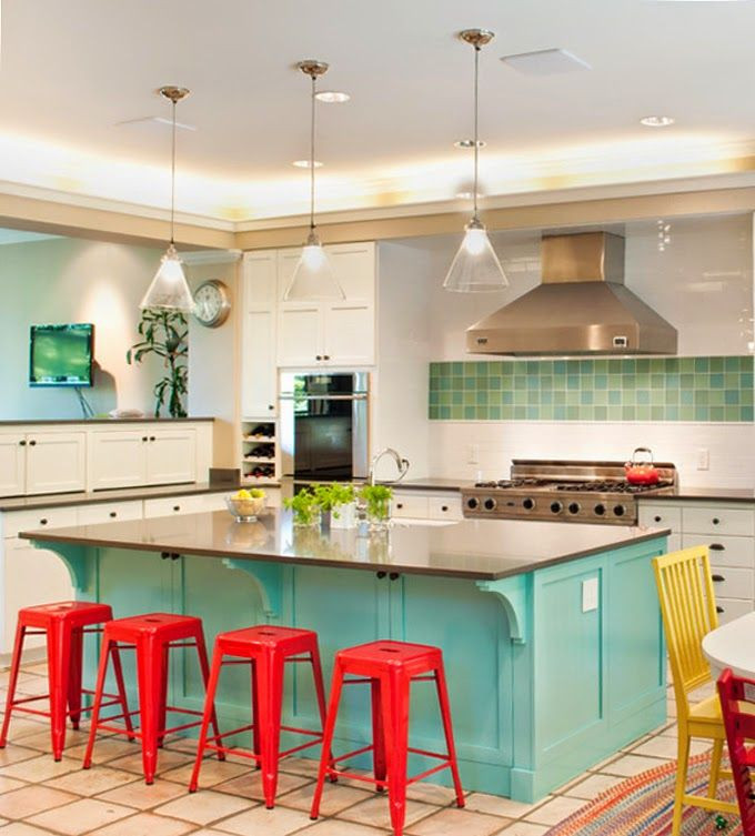 Best ideas about Red And Turquoise Kitchen Decor
. Save or Pin White Kitchen Turquoise Blue Island Cottage Ideas Now.