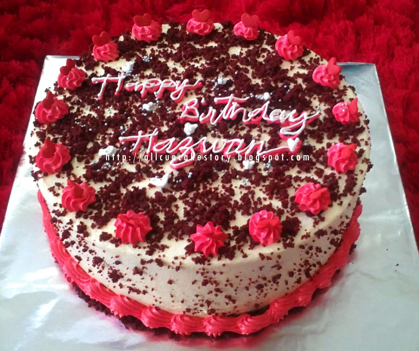Red Velvet Birthday Cake
 allcupcakestory Red Velvet Birthday Cake