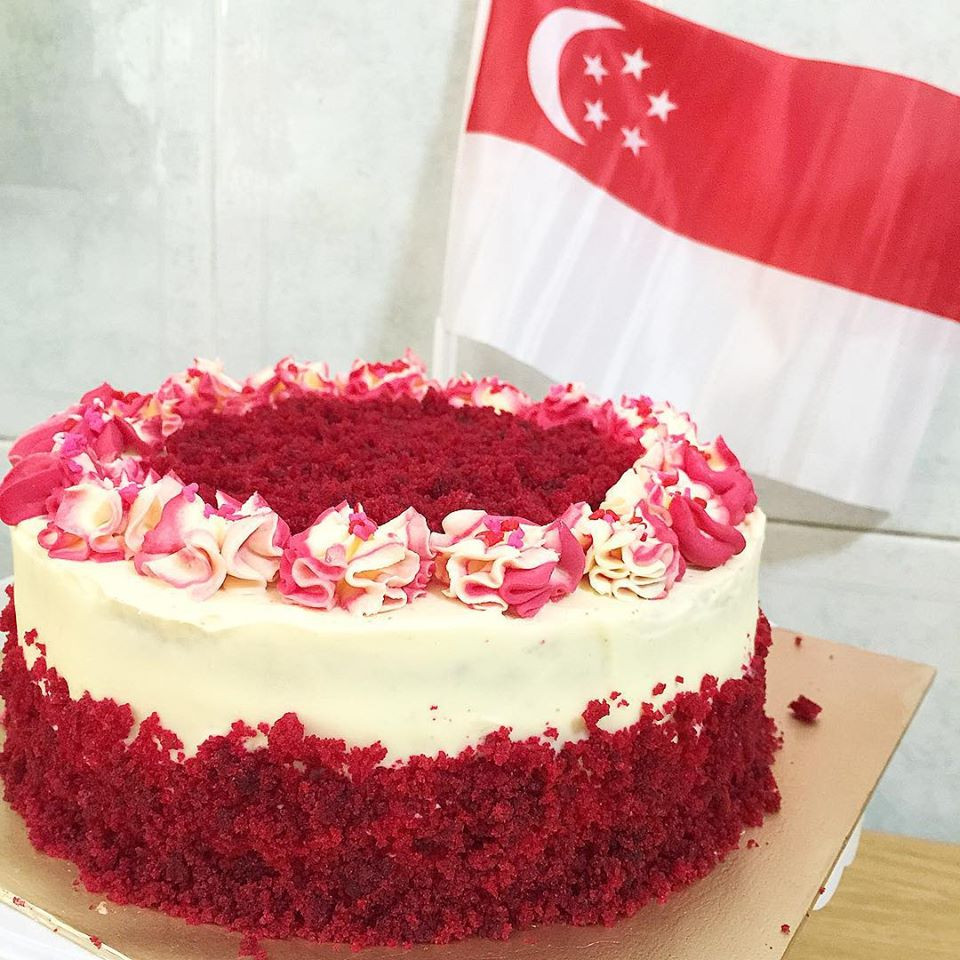Red Velvet Birthday Cake
 SG50 Red Velvet Cake Sherbakes
