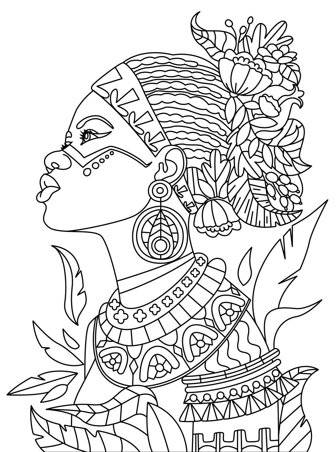 Relax Coloring Sheets For Boys
 African