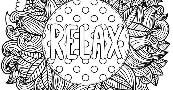 Relax Coloring Sheets For Boys Simple
 Relax Coloring Page For Grown Ups this is a printable