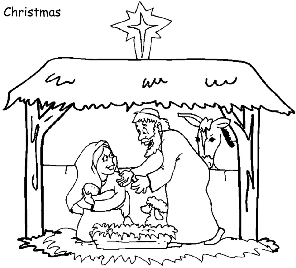 Religious Christmas Coloring Pages For Kids Printable
 Christmas Bible Coloring Pages