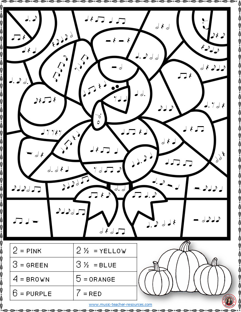 Rhythm Coloring Sheets For Kids
 Thanksgiving Music 26 Thanksgiving Music Coloring Pages