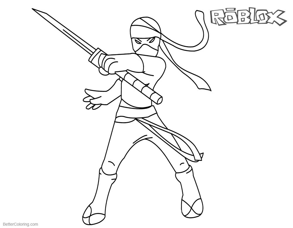 Roblox Coloring Pages For Girls
 Roblox Girl Coloring Pages Ninja Clipart Free Printable