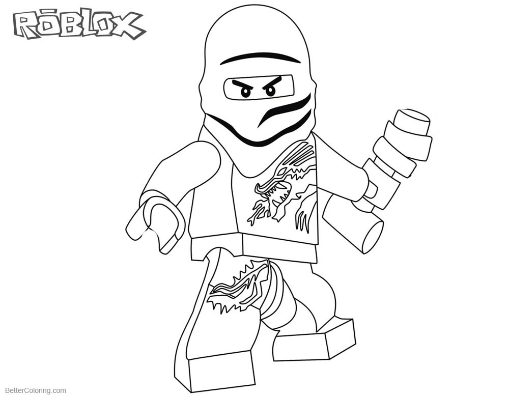 Roblox Coloring Pages To Print
 Roblox Lego Ninjago Coloring Pages Zane Free Printable