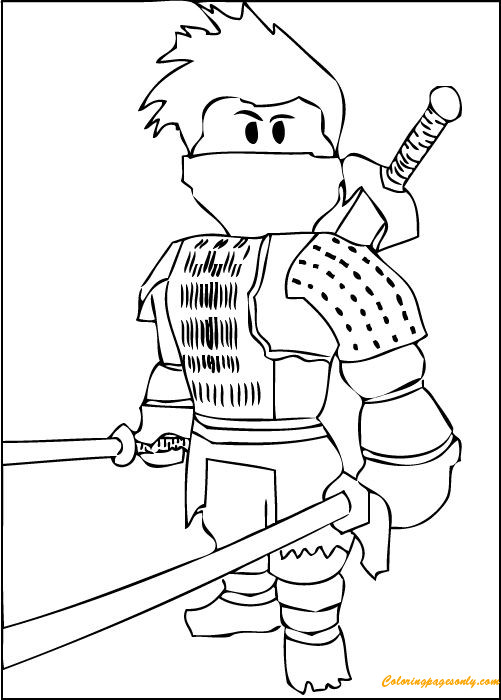 Roblox Coloring Pages To Print
 Roblox Ninja Coloring Page Free Coloring Pages line