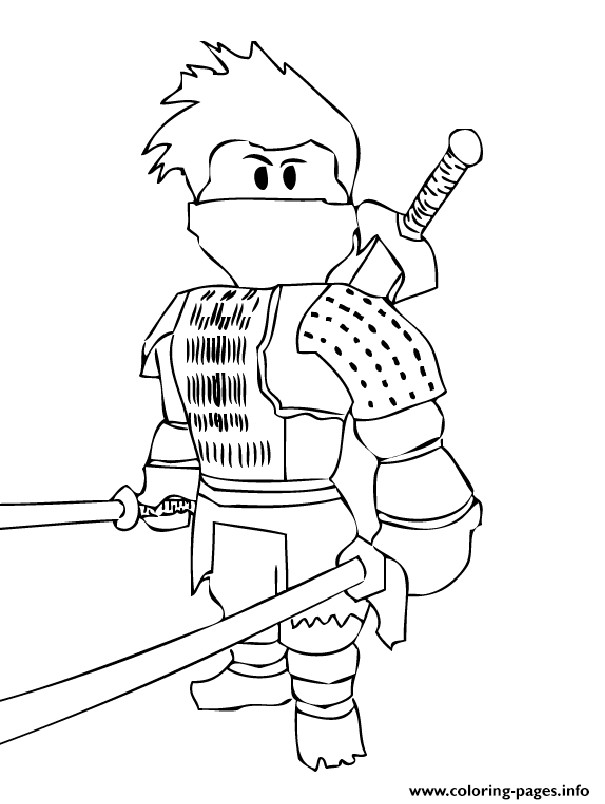 Roblox Coloring Sheets For Boys
 Print roblox ninja coloring pages Smith