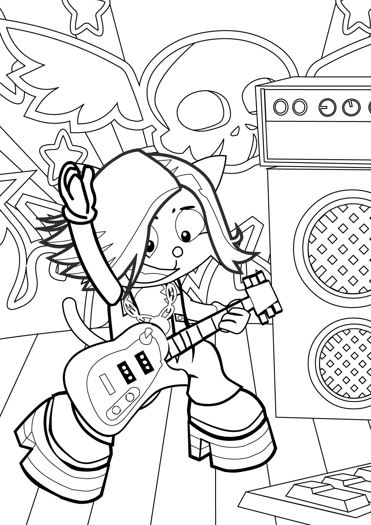 Rock Star Coloring Pages
 Best s of Rock Star Coloring Book Rock Band