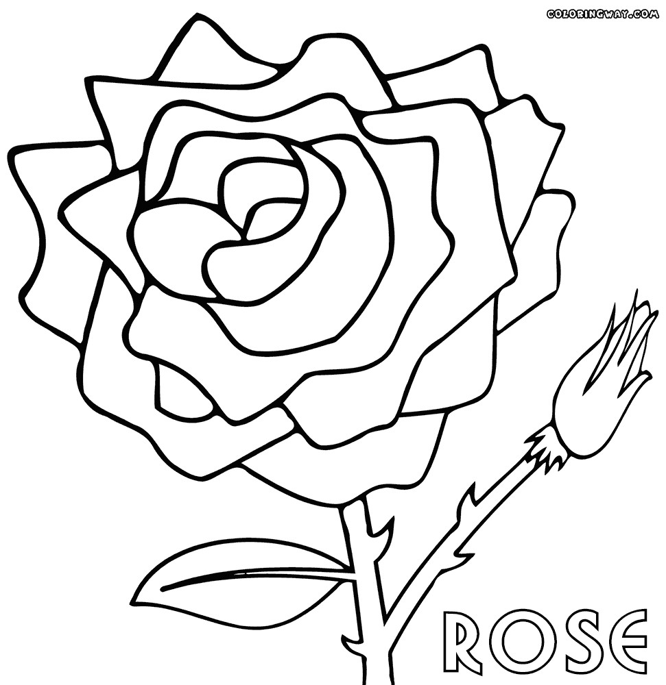 Rose Coloring Pages For Girls
 Rose coloring pages