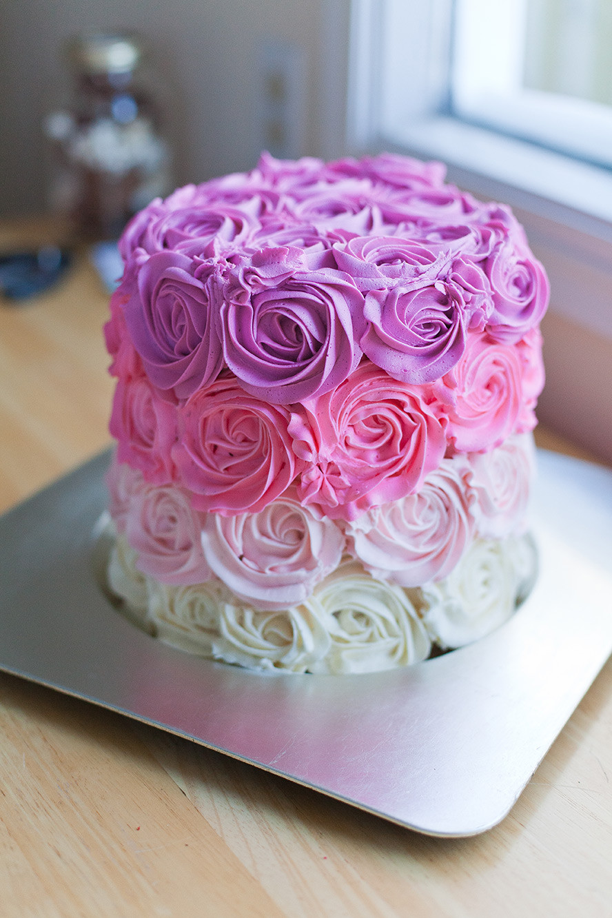 Best ideas about Roses Birthday Cake
. Save or Pin How to Make a Pink Ombre Rose Cake Now.