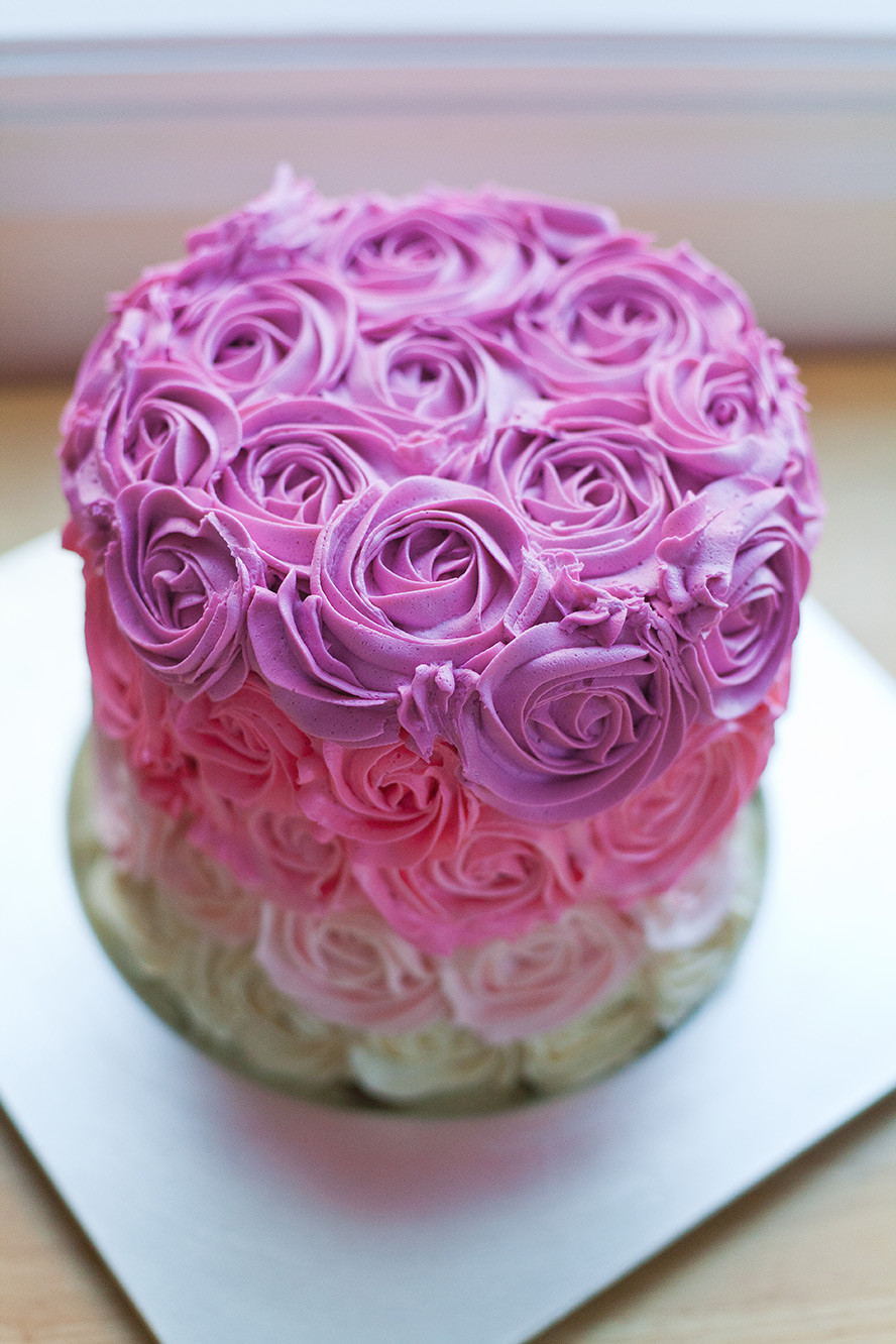 Best ideas about Roses Birthday Cake
. Save or Pin How to Make a Pink Ombre Rose Cake Now.