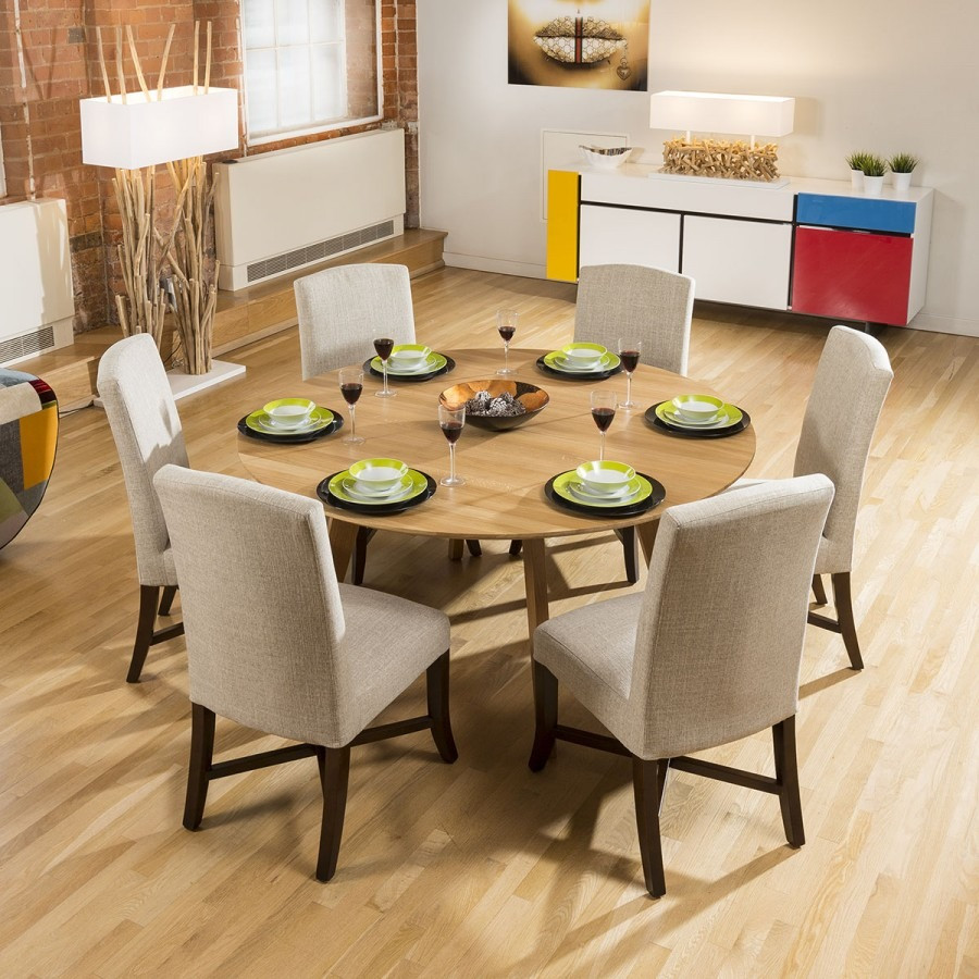 Best ideas about Round Dining Table For 6
. Save or Pin 1 6m Luxury Oak Round Dining Table 6 x Walcot Now.