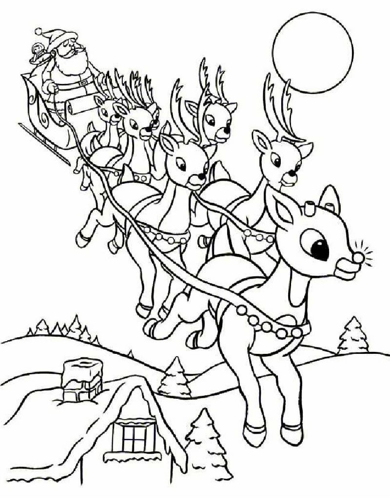 Rudolph The Red Nosed Reindeer Coloring Pages
 Free Printable Rudolph Coloring Pages For Kids