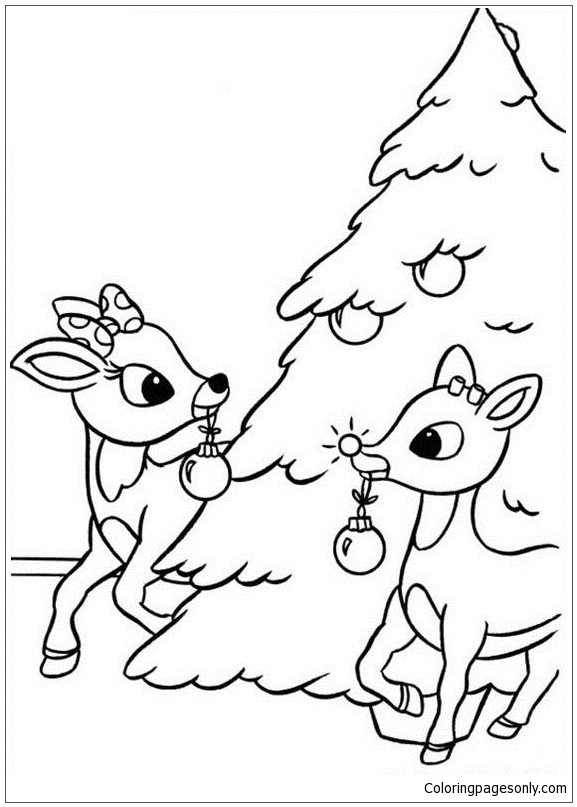Rudolph The Red Nosed Reindeer Coloring Pages
 Rudolph The Red Nosed Reindeer Coloring Page Free