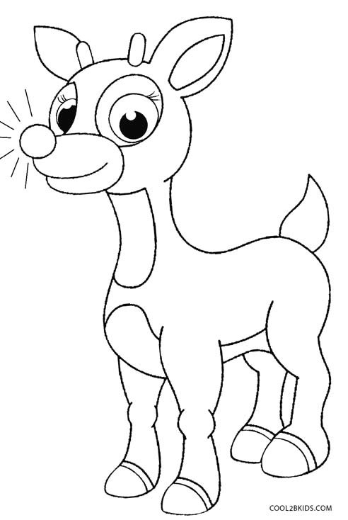 Rudolph The Red Nosed Reindeer Coloring Pages
 Printable Rudolph Coloring Pages For Kids