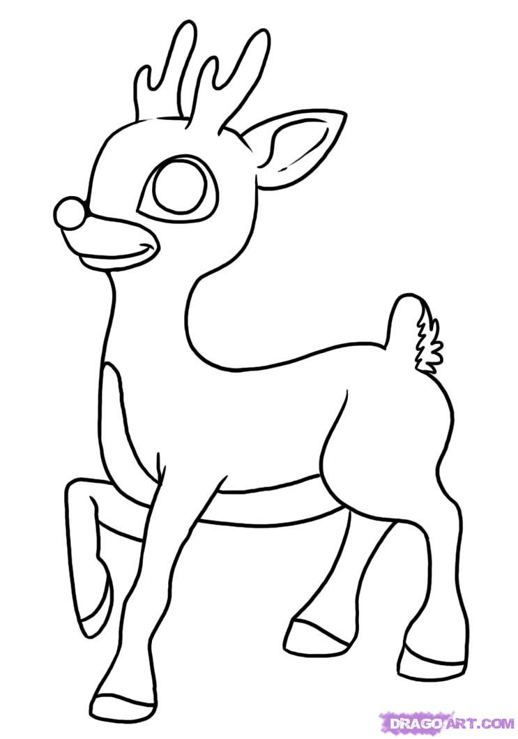 Rudolph The Red Nosed Reindeer Coloring Pages
 A Rudolph to colour – Rainbow Rune Reading Room