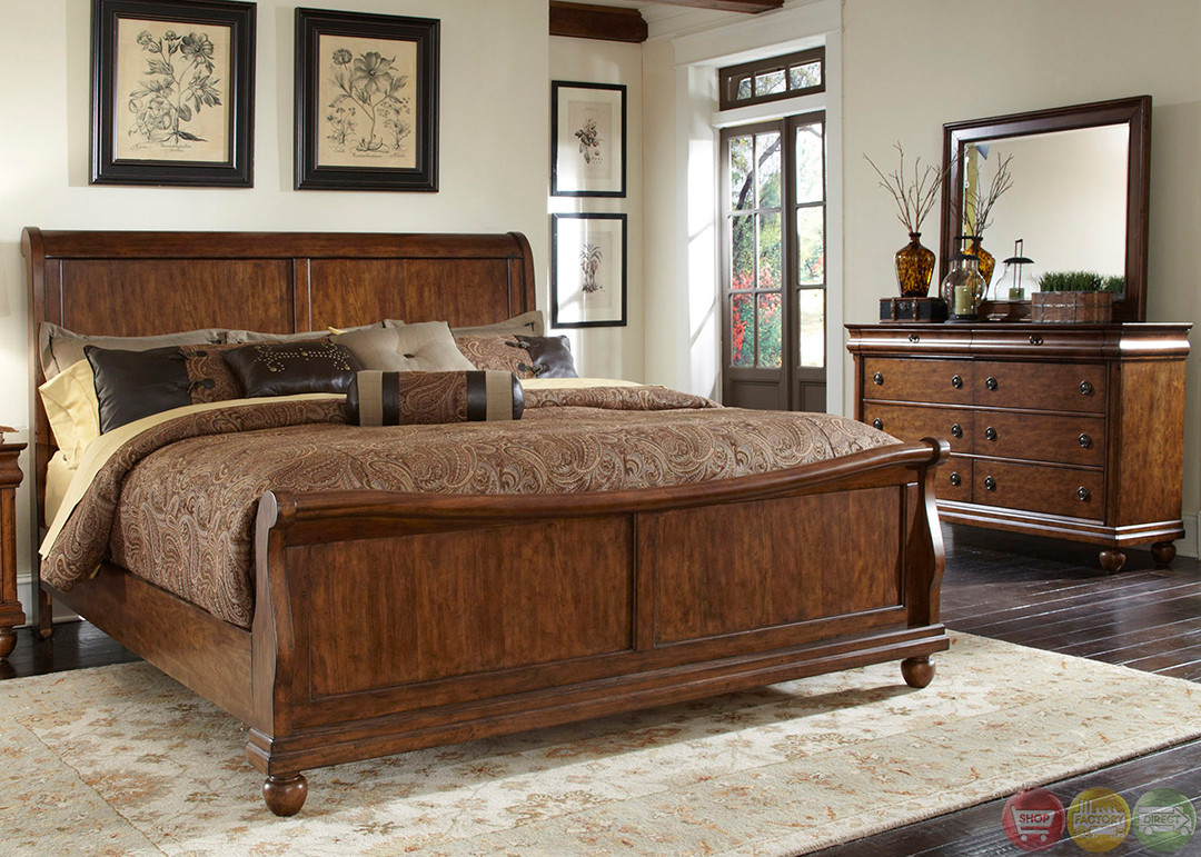 Best ideas about Rustic Bedroom Furniture
. Save or Pin Rustic Traditions Cherry Sleigh Bedroom Furniture Set Now.