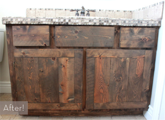 Best ideas about Rustic Cabinets DIY
. Save or Pin Before & After A Rustic DIY Oak Vanity Makeover Now.