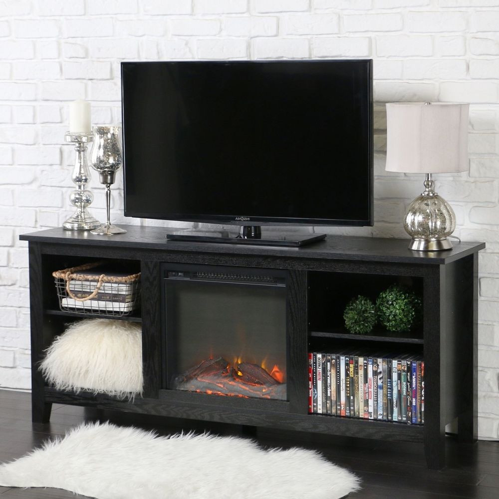 Best ideas about Rustic Electric Fireplace Tv Stand
. Save or Pin TV Stand w Electric Fireplace Rustic Wood Entertainment Now.