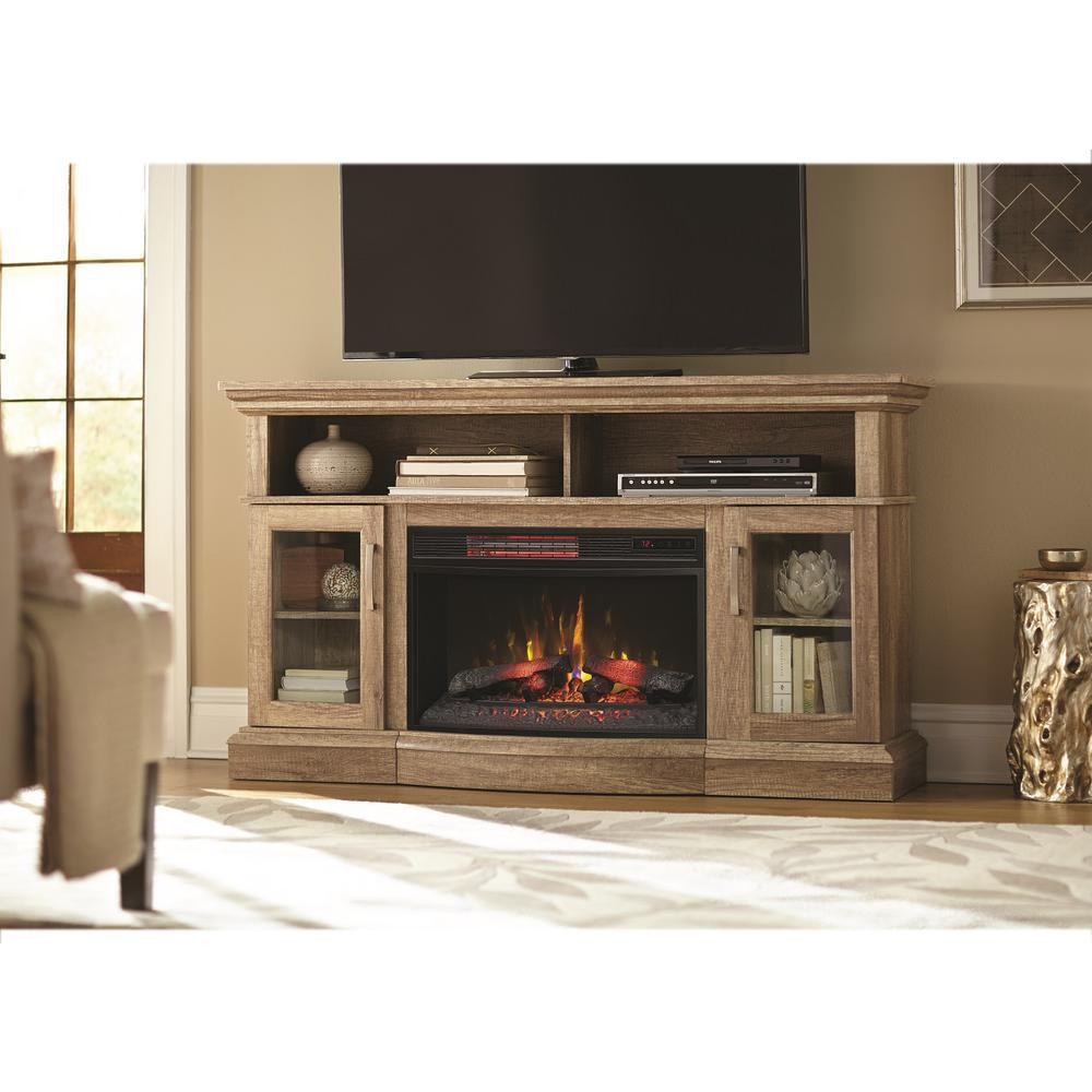 Best ideas about Rustic Electric Fireplace Tv Stand
. Save or Pin Home Decorators Collection Hawkings Point 59 5 in Rustic Now.
