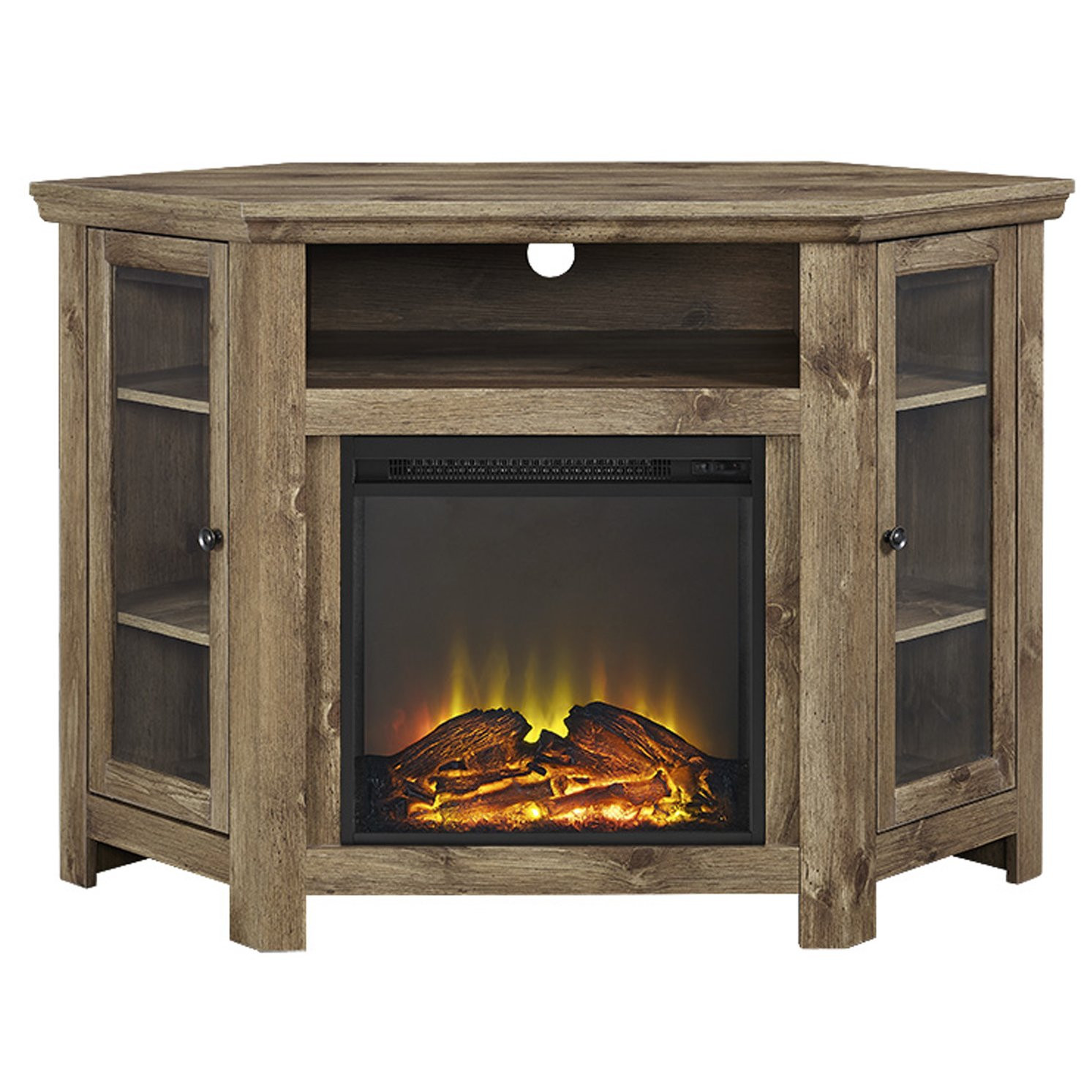 Best ideas about Rustic Electric Fireplace Tv Stand
. Save or Pin Union Rustic Rena Corner TV Stand with Electric Fireplace Now.