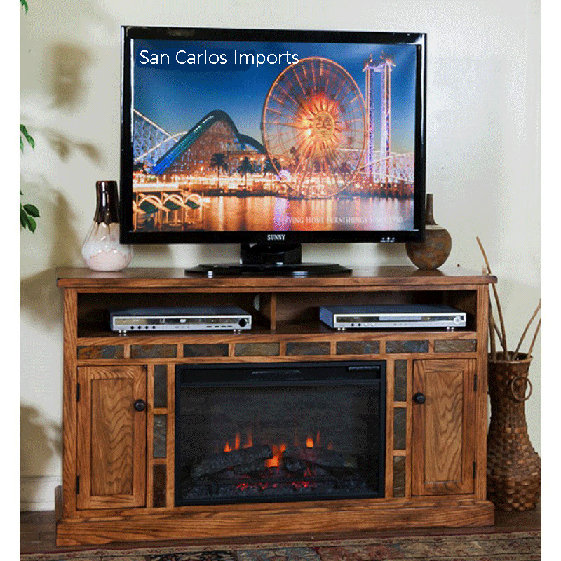 Best ideas about Rustic Electric Fireplace Tv Stand
. Save or Pin Rustic Oak TV Stand Fireplace TV Stand Fireplace Now.