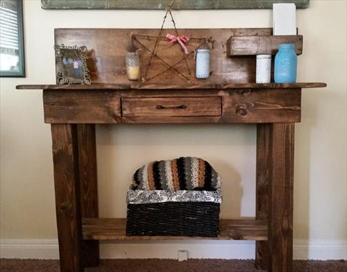 Best ideas about Rustic Entryway Table
. Save or Pin Entryway Table make out from Rustic Pallet Now.