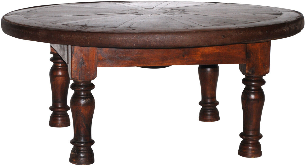 Best ideas about Rustic Round Coffee Table
. Save or Pin 44" round rustic Vintage hardwood old wheel coffee table Now.