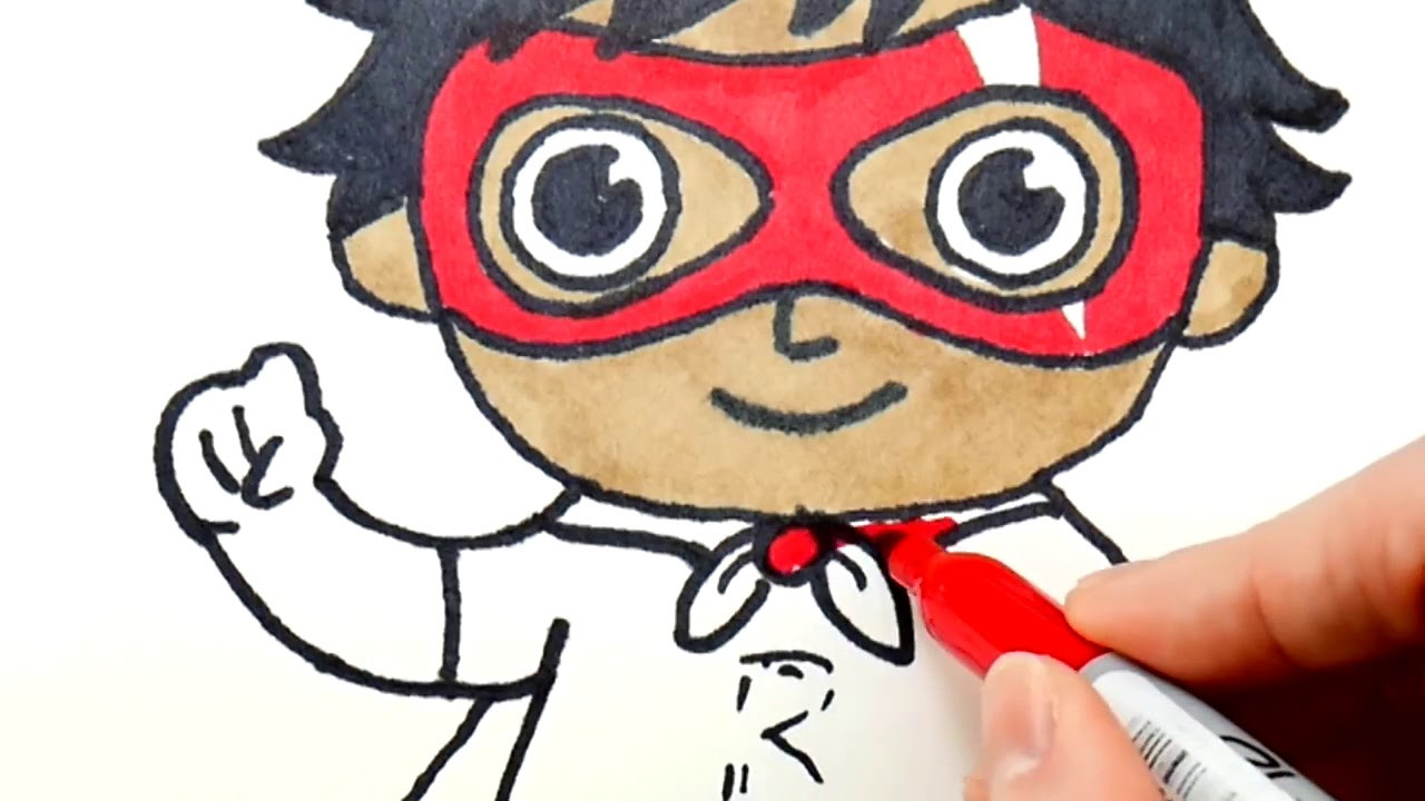 Ryan Coloring Pages
 How to Draw a Super Hero boy Ryan from Ryan Toys Review