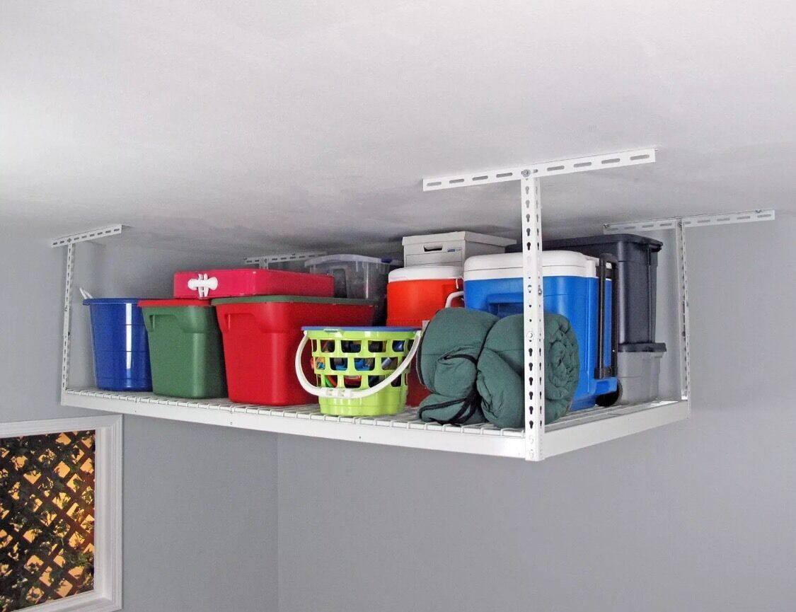 Best ideas about Saferacks Overhead Garage Storage
. Save or Pin SAFERACKS 4 X 8 Overhead Ceiling 24" 45" Garage Storage Now.