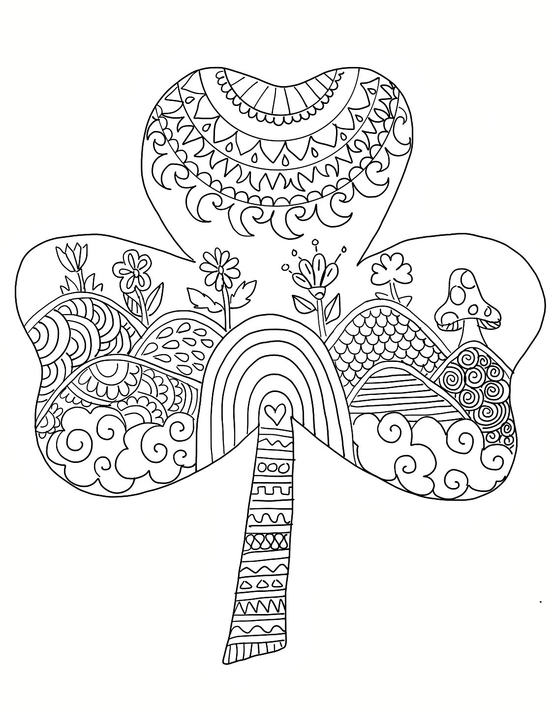 Saint Patrick'S Day Coloring Pages
 Cool Shamrock Mandala Coloring Page Coloring Pages – Free