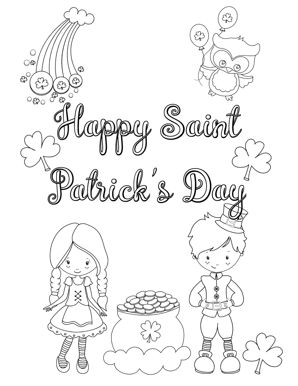 Saint Patrick'S Day Coloring Pages
 Free Printable St Patrick’s Day Coloring Pages 4 Designs