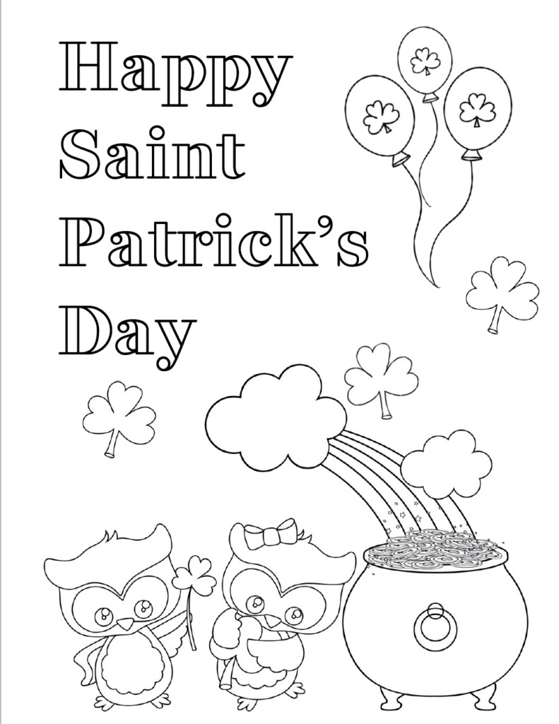 Saint Patrick'S Day Coloring Pages
 Free Printable St Patrick’s Day Coloring Pages 4 Designs