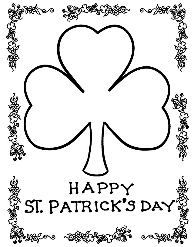 Saint Patrick'S Day Coloring Pages
 83 Printable St Patricks Day Coloring Pages St Patrick