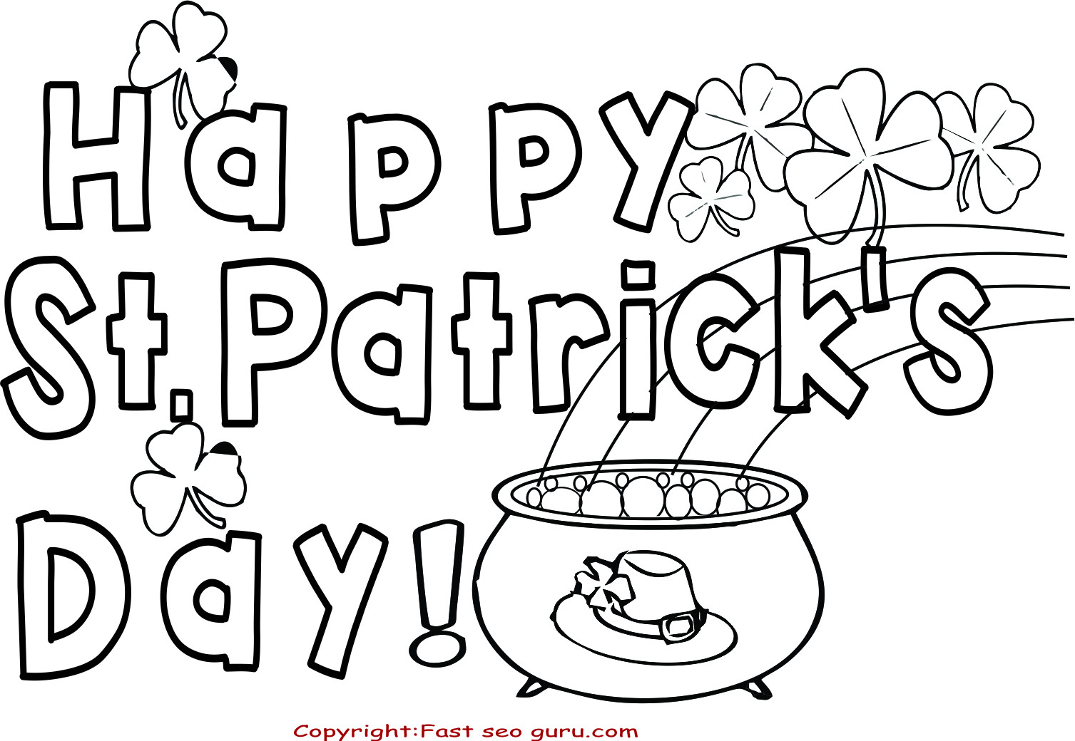 Saint Patrick'S Day Coloring Pages
 83 Printable St Patricks Day Coloring Pages St Patrick