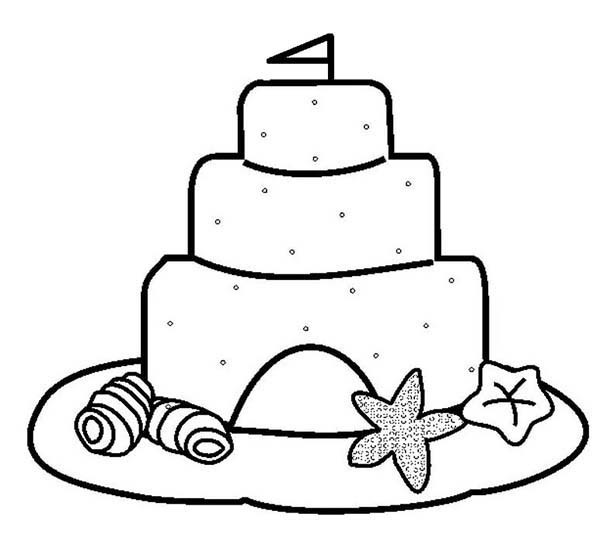 Sand Castle Coloring Pages
 The gallery for Sand Castle Outline