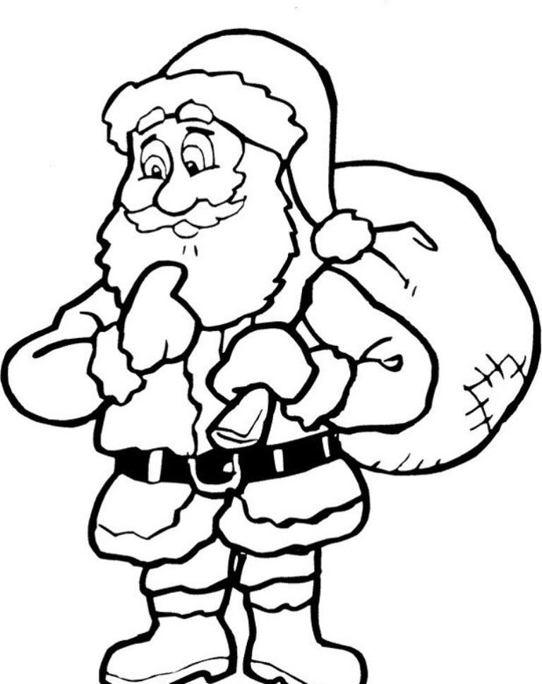 Santa Claus Coloring Pages For Kids
 Santa Claus Printable Coloring Home