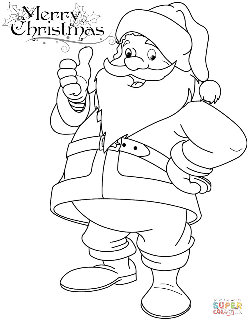 Santa Claus Coloring Sheet
 Funny Santa Claus coloring page