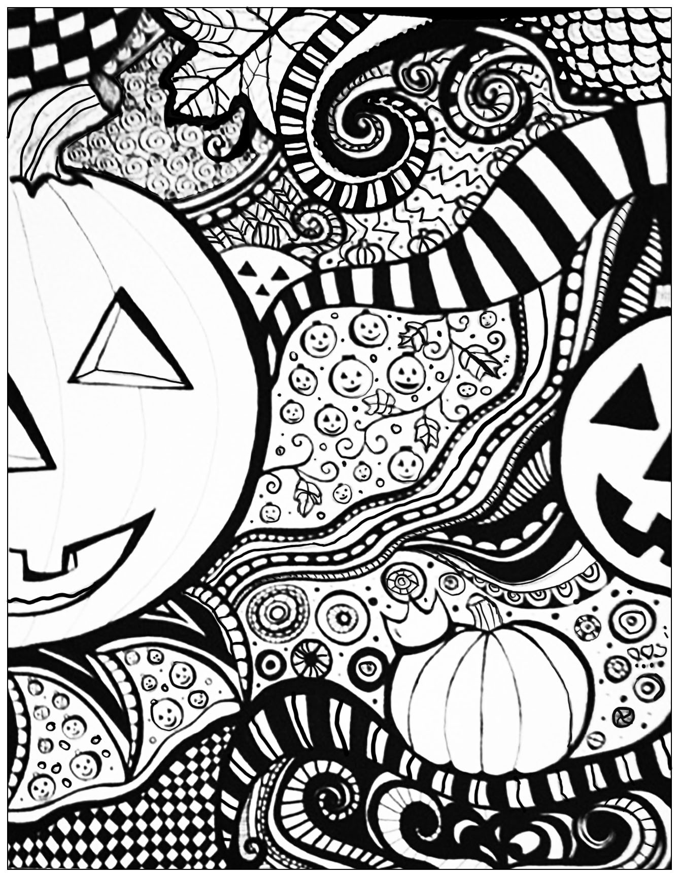 Scary Halloween Coloring Pages For Adults
 Halloween sheet Halloween Adult Coloring Pages