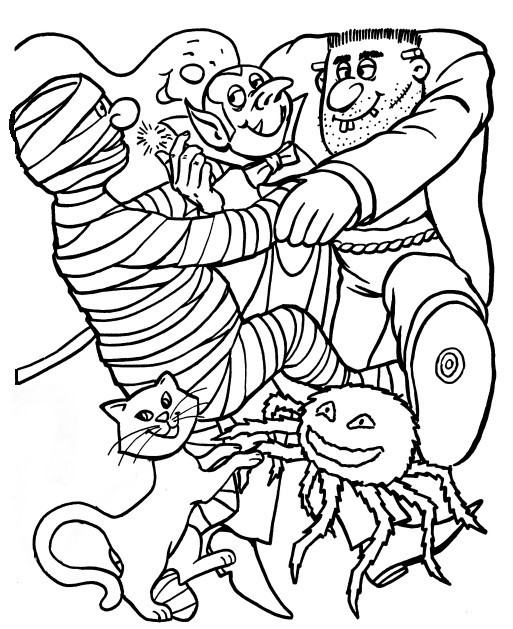 Scary Halloween Coloring Pages For Adults
 Adults Halloween Coloring Pages