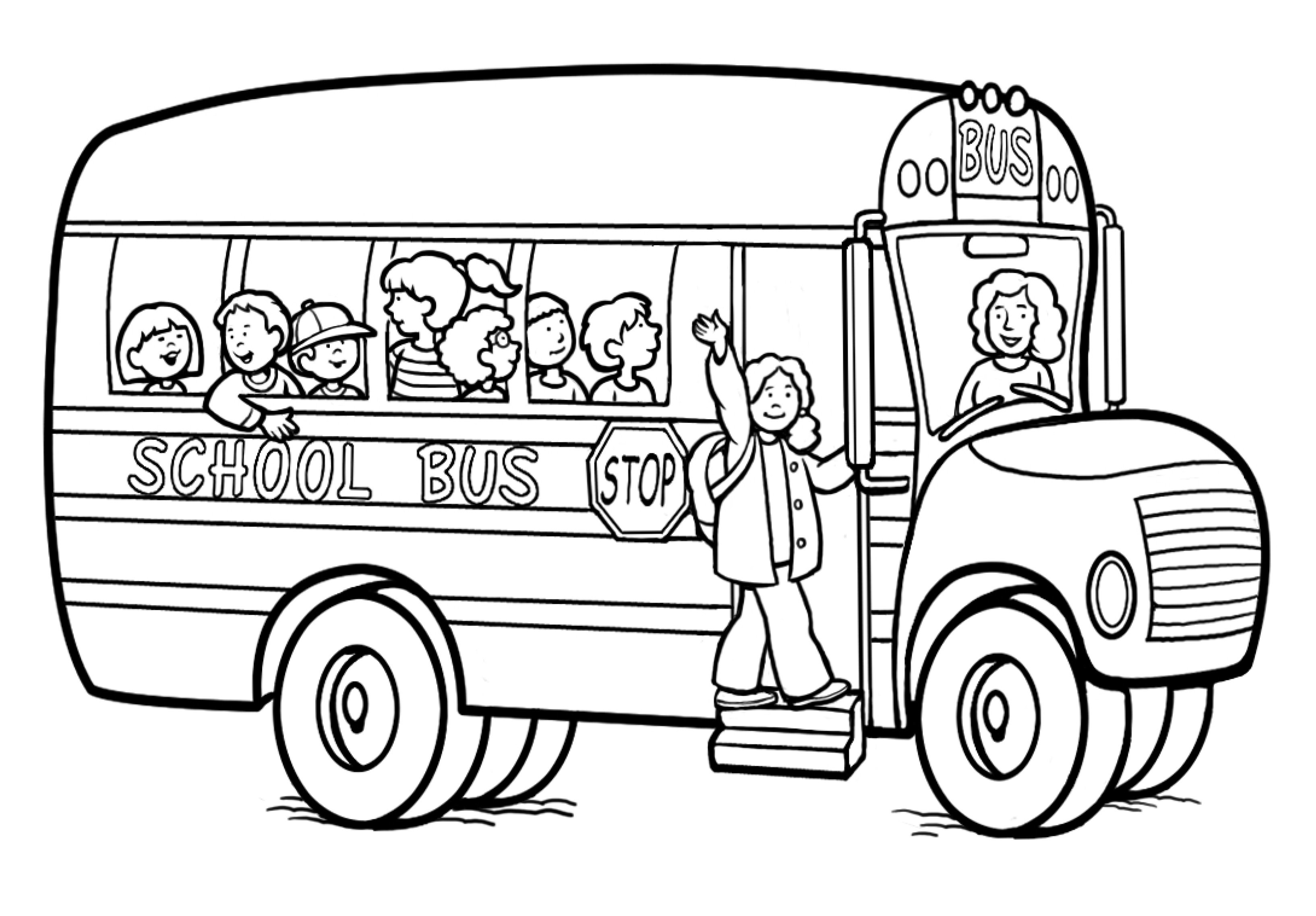 School Coloring Pages
 Free Printable School Bus Coloring Pages For Kids