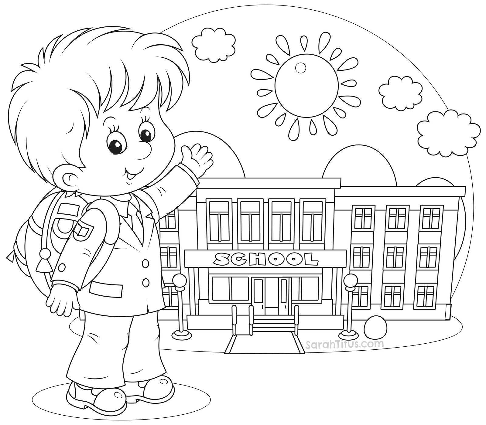 School Coloring Pages
 Back to School Coloring Pages Sarah Titus