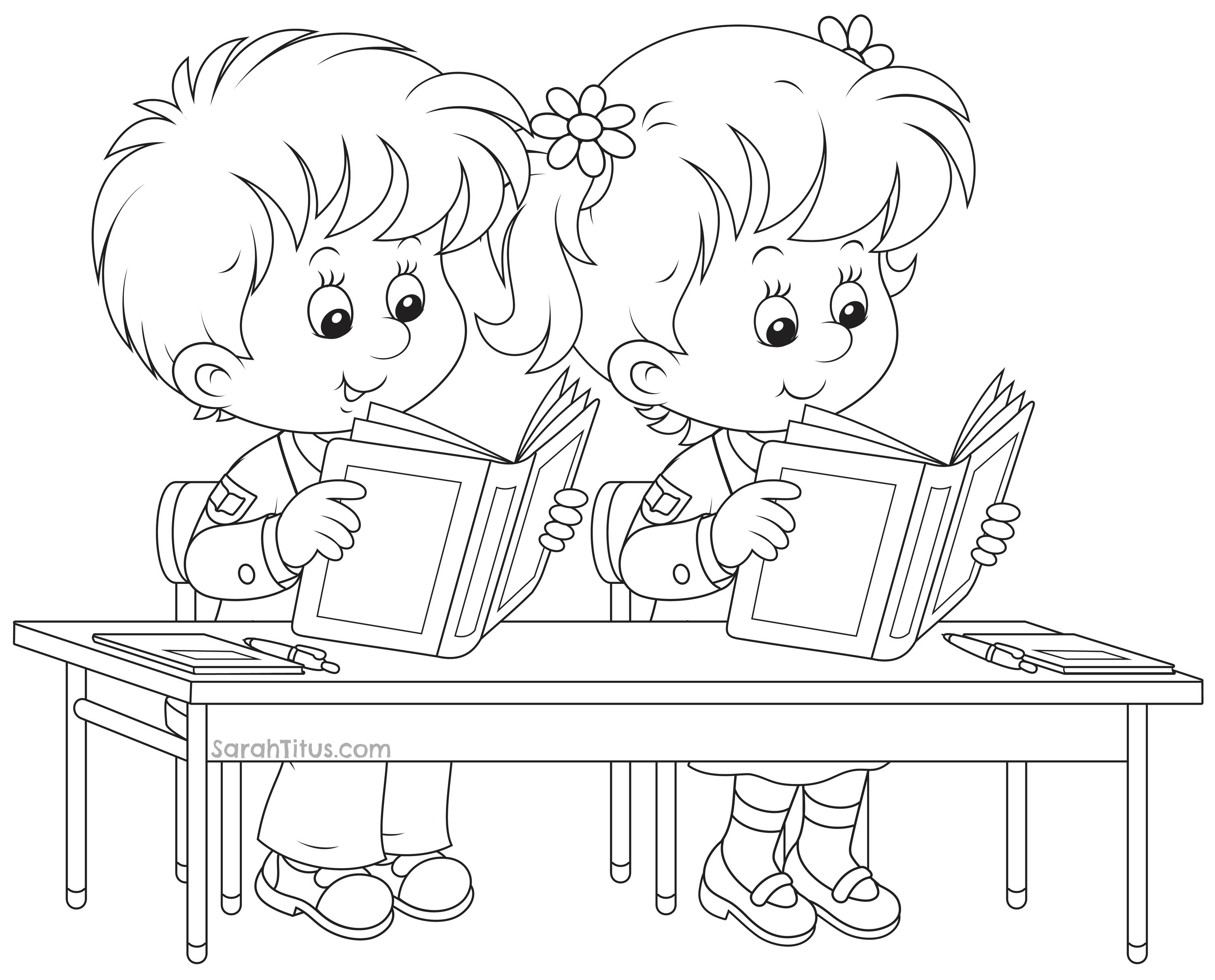 School Coloring Pages
 Back to School Coloring Pages Sarah Titus